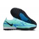 Nike Phantom GT2 Elite TF Low-top Turqoise Blue Black Men Soccer Cleats 