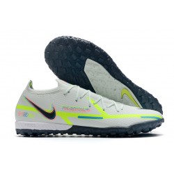 Nike Phantom GT2 Elite TF Low-top White Black Green Men Soccer Cleats 