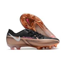 Nike Phantom GT2 FG Low-top Black Brown Soccer Cleats 