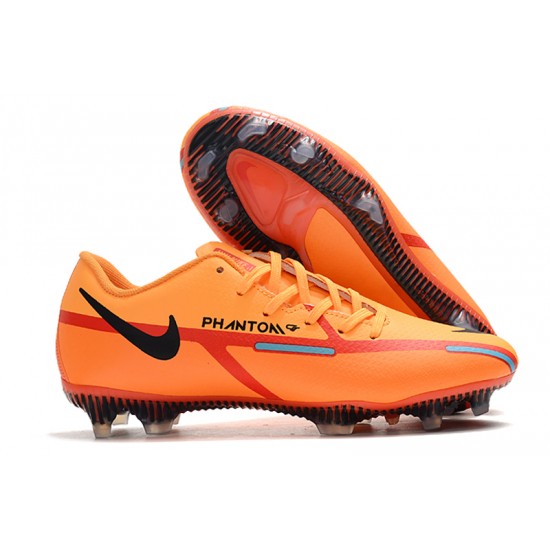 Nike Phantom GT2 FG Low-top Orange Red Black Men Soccer Cleats 