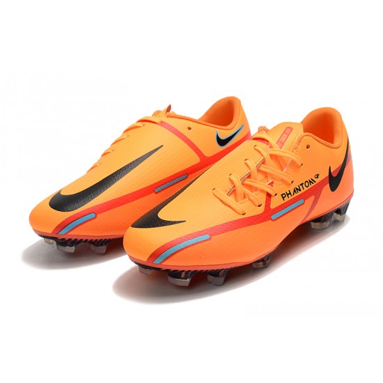 Nike Phantom GT2 FG Low-top Orange Red Black Men Soccer Cleats 