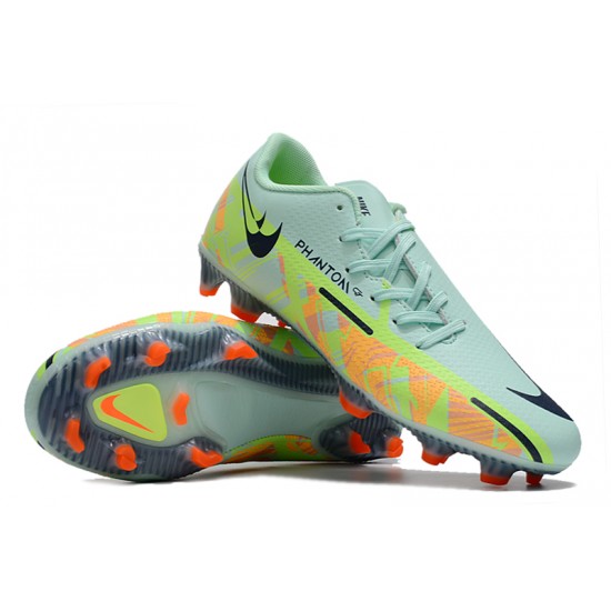 Nike Phantom GT2 FG Low-top Turqoise Green Grey Men Soccer Cleats 