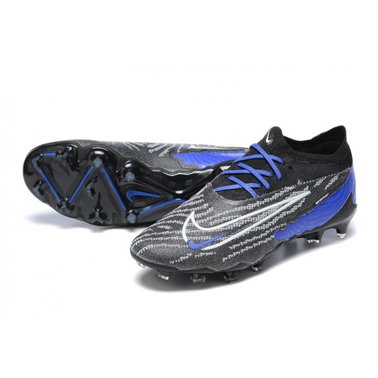 Nike Phantom GX Elite FG Black Blue Women And Men Soccer Cleats 