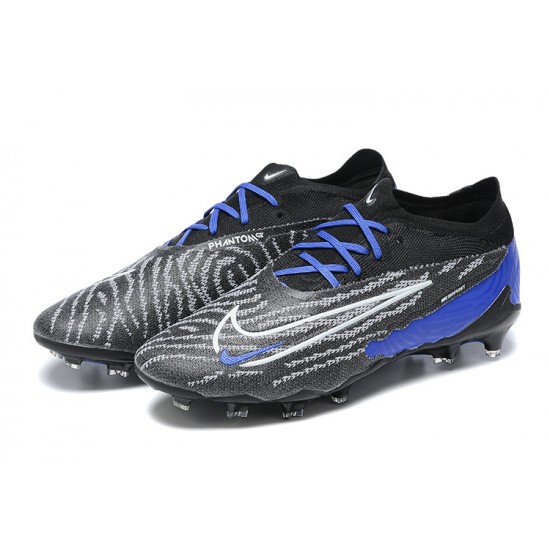 Nike Phantom GX Elite FG Black Blue Women And Men Soccer Cleats 