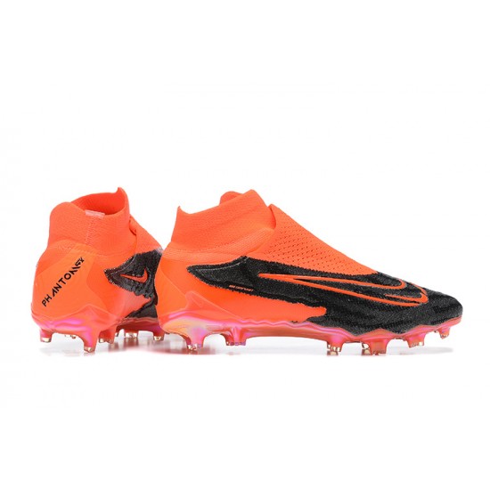 Nike Phantom GX Elite FG Black Orange Women And Men Soccer Cleats 