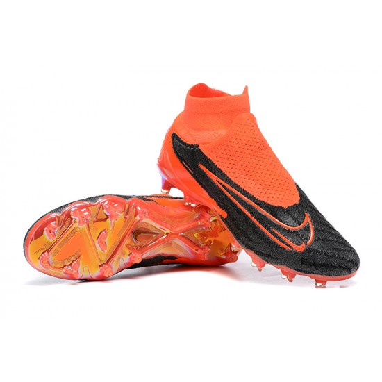 Nike Phantom GX Elite FG Black Orange Women And Men Soccer Cleats 