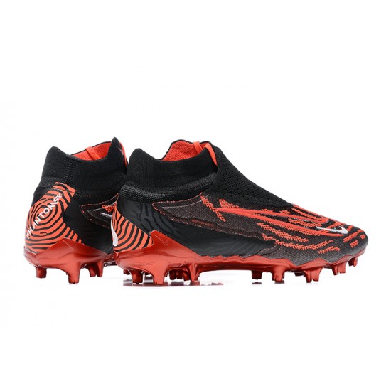 Nike Phantom GX Elite FG Black Red Women And Men Soccer Cleats 