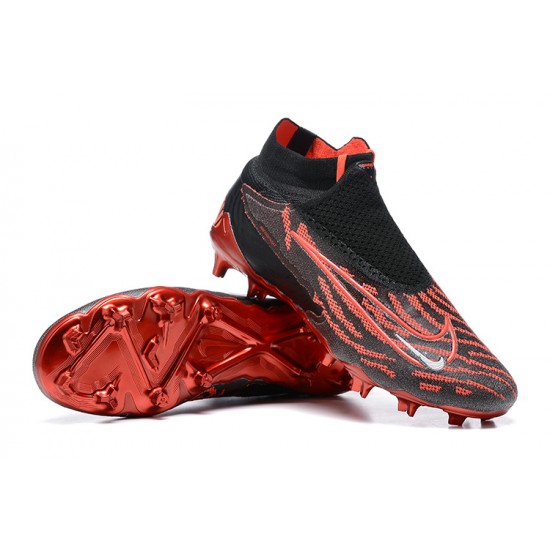 Nike Phantom GX Elite FG Black Red Women And Men Soccer Cleats 