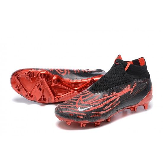 Nike Phantom GX Elite FG Black Red Women And Men Soccer Cleats 