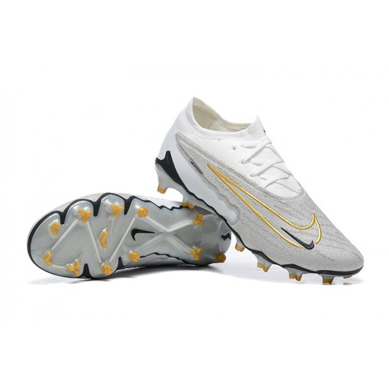 Nike Phantom GX Elite FG Grey White Women And Men Soccer Cleats 