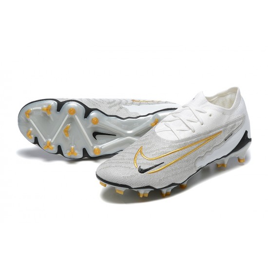 Nike Phantom GX Elite FG Grey White Women And Men Soccer Cleats 