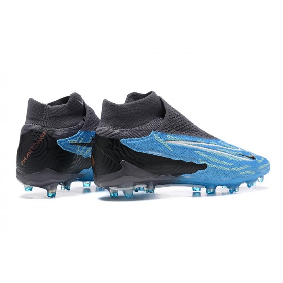 Nike Phantom GX Elite FG High-top Blue Black Women And Men Soccer Cleats 