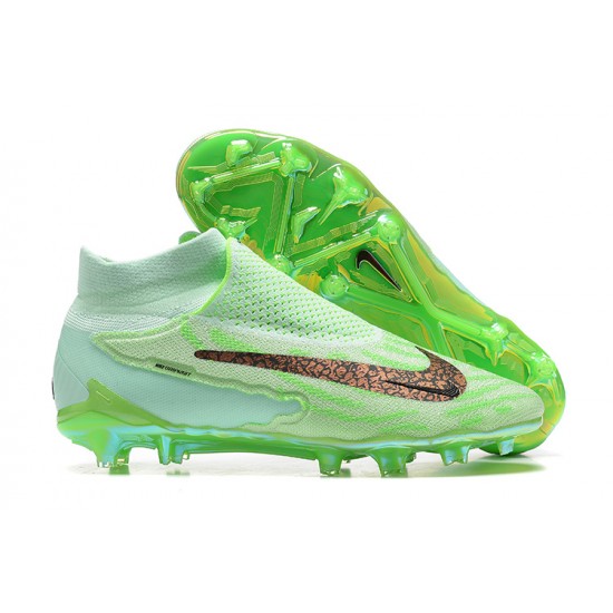 Nike Phantom GX Elite FG High-top Green Women And Men Soccer Cleats 