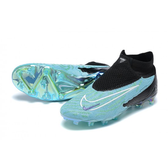 Nike Phantom GX Elite FG Turquoise Black Women And Men Soccer Cleats 