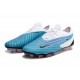 Nike Phantom GX Elite FG White Blue Women And Men Soccer Cleats 