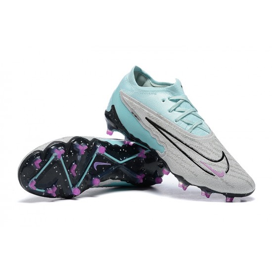 Nike Phantom GX Elite FG White Blue Women And Men Soccer Cleats 