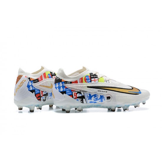 Nike Phantom GX Elite FG White Women And Men Soccer Cleats 