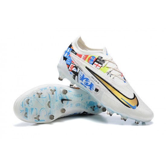 Nike Phantom GX Elite FG White Women And Men Soccer Cleats 