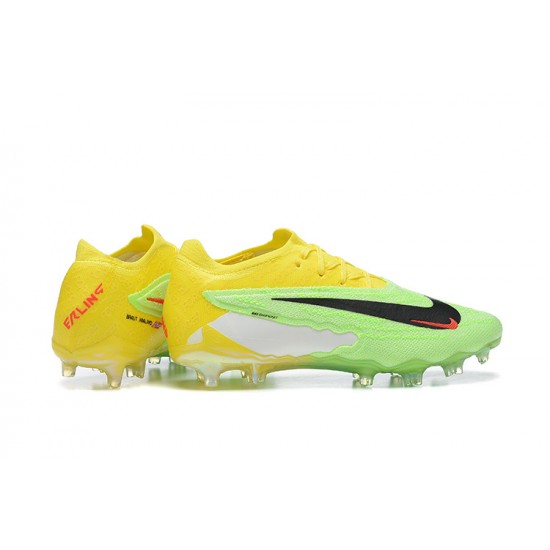 Nike Phantom GX Elite FG Yellow Green Women And Men Soccer Cleats 