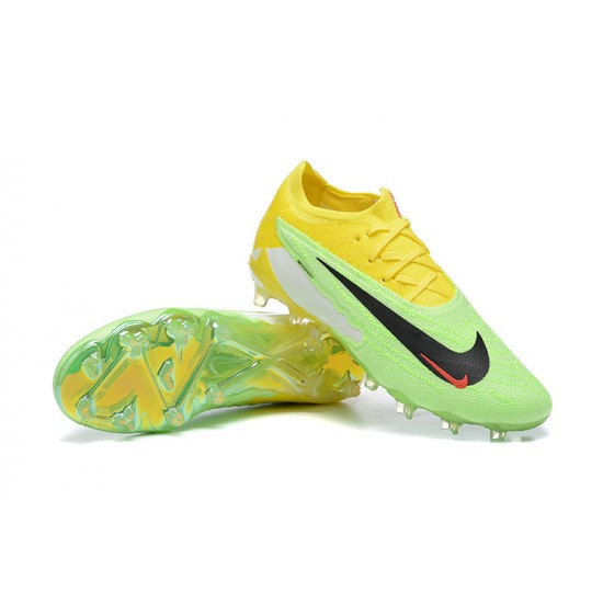 Nike Phantom GX Elite FG Yellow Green Women And Men Soccer Cleats 