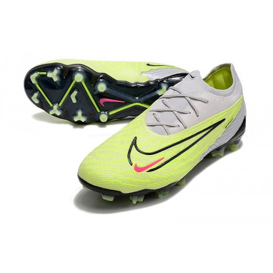 Nike Phantom GX Elite FG Yellow White Women And Men Soccer Cleats 