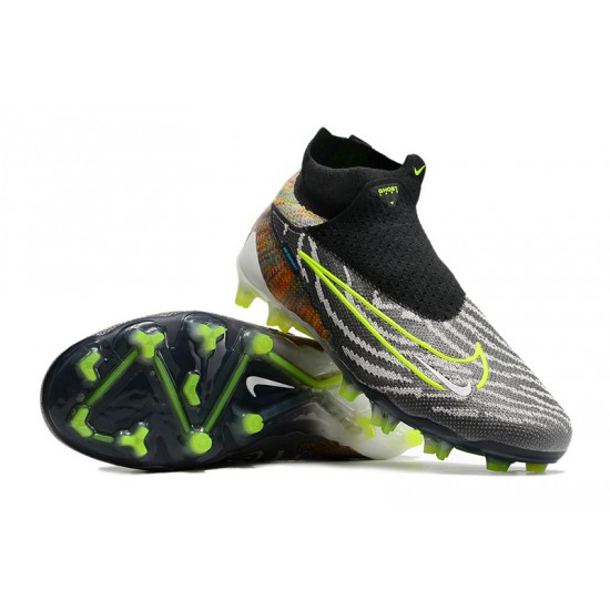 Nike Phantom GX Elite FG Black Green Women And Men Soccer Cleats 