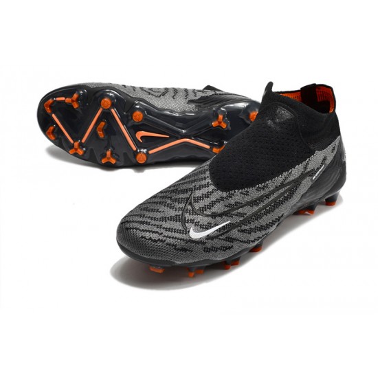 Nike Phantom GX Elite FG Black Orange Women And Men Soccer Cleats 