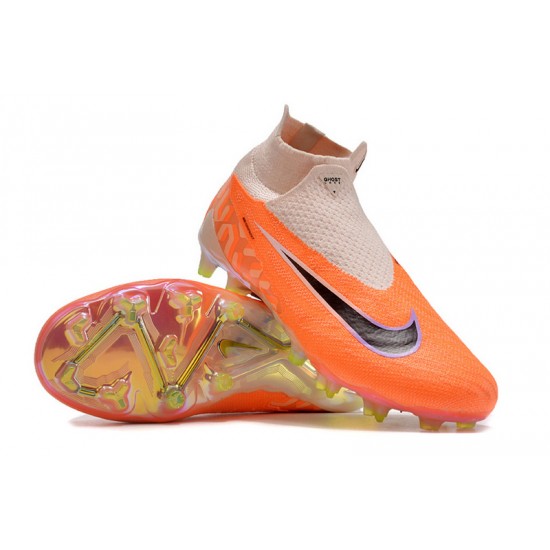 Nike Phantom GX Elite FG Orange White Women And Men Soccer Cleats 