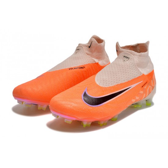 Nike Phantom GX Elite FG Orange White Women And Men Soccer Cleats 