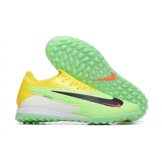 Nike Phantom GX Elite TF Green Yellow Women And Men Soccer Cleats 