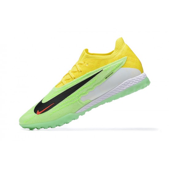 Nike Phantom GX Elite TF Green Yellow Women And Men Soccer Cleats 