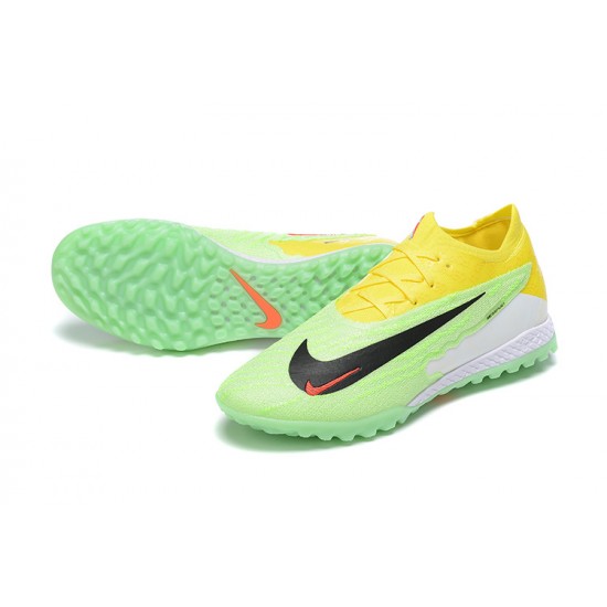 Nike Phantom GX Elite TF Green Yellow Women And Men Soccer Cleats 