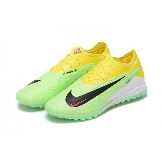 Nike Phantom GX Elite TF Green Yellow Women And Men Soccer Cleats 