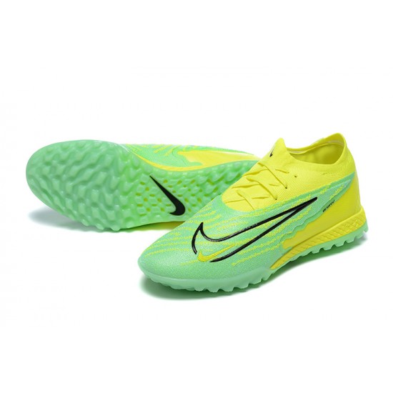 Nike Phantom GX Elite TF Green Yellow Women And Men Soccer Cleats 