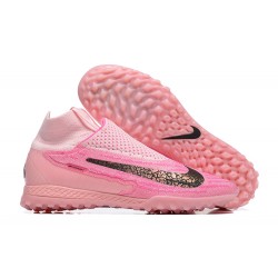 Nike Phantom GX Elite TF High-top Pink Women And Men Soccer Cleats 