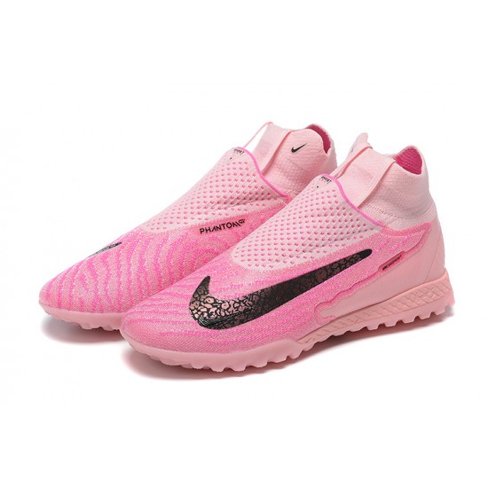 Nike Phantom GX Elite TF High-top Pink Women And Men Soccer Cleats 