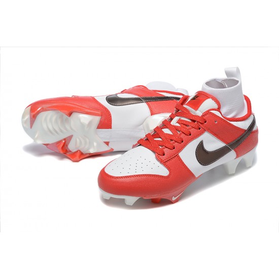 Nike VaPOr Ede Dunk Panda High-Top Red White For Men Soccer Cleats 