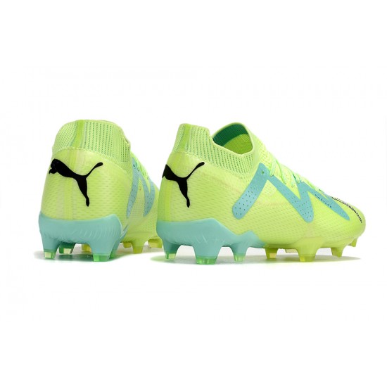 Puma Future Ultimate FG Low-Top Green Turqoise For Women And Men Soccer Cleats 