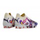 Puma Future Ultimate FG Low-Top White Black Purple For Women And Men Soccer Cleats 