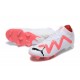 Puma Future Ultimate FG Low-Top White Pink For Men Soccer Cleats 