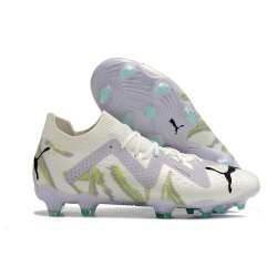 Puma Future Ultimate FG Low-Top White Turqoise For Women And Men Soccer Cleats 