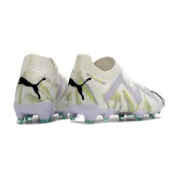 Puma Future Ultimate FG Low-Top White Turqoise For Women And Men Soccer Cleats 