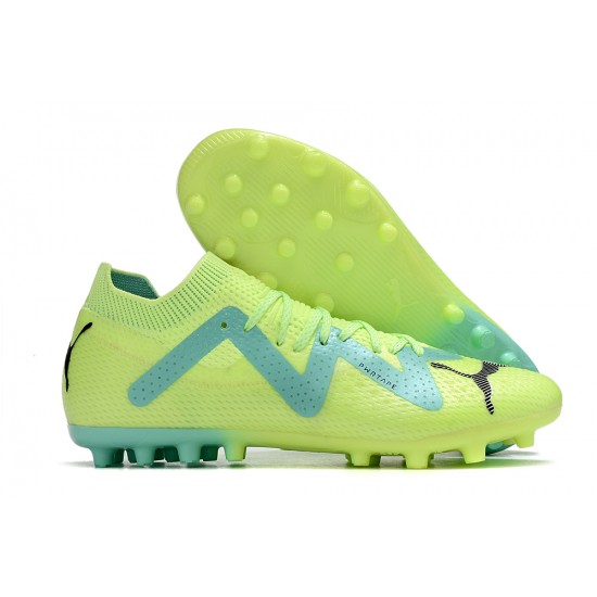 Puma Future Ultimate MG Low-Top Green Turqoise For Women And Men Soccer Cleats 