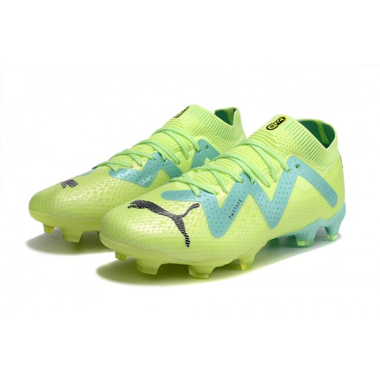 Puma Future Ultimate MG Low-Top Green Turqoise For Women And Men Soccer Cleats 