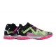 Puma Future Ultimate TF Low-Top Pink Black Light Green For Men Soccer Cleats 