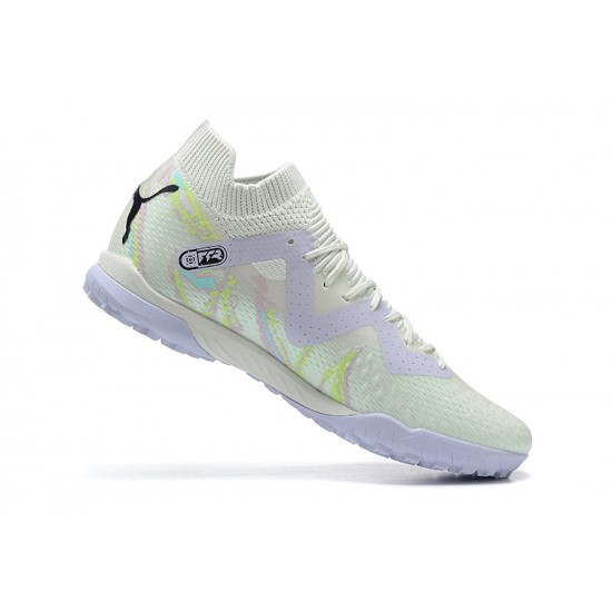 Puma Future Ultimate TF Low-Top White Light Green For Men Soccer Cleats 