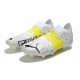 Puma Future Z 1.1 FG Low-Top White Yellow Black Men Soccer Cleats 