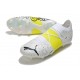 Puma Future Z 1.1 FG Low-Top White Yellow Black Men Soccer Cleats 