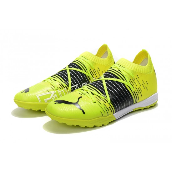 Puma Future Z 1.1 TF Low-Top Yellow Black Men Soccer Cleats 