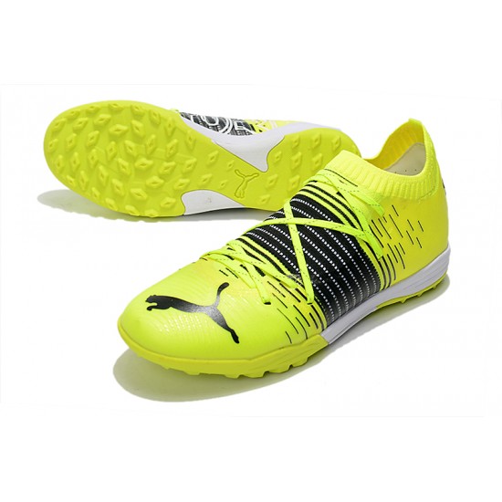 Puma Future Z 1.1 TF Low-Top Yellow Black Men Soccer Cleats 